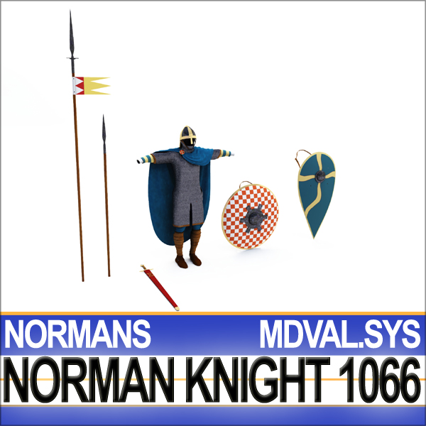 Medieval Knight Props Norman Breton 1066 Poser Daz 3D model_7