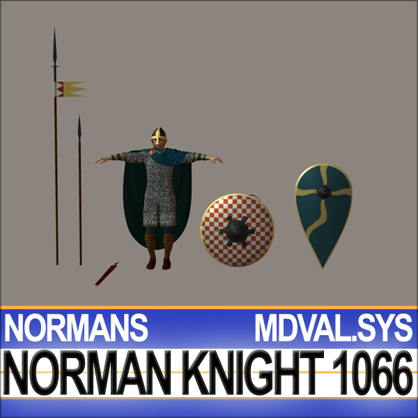 Medieval Knight Props Norman Breton 1066 Poser Daz 3D model_28