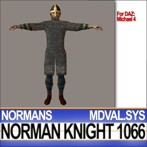Medieval Knight Props Norman Breton 1066 Poser Daz 3D model_24