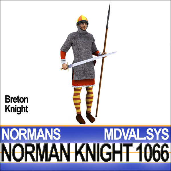 Medieval Knight Props Norman Breton 1066 Poser Daz 3D model_4