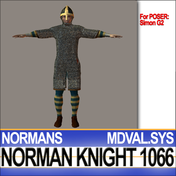 Medieval Knight Props Norman Breton 1066 Poser Daz 3D model_25