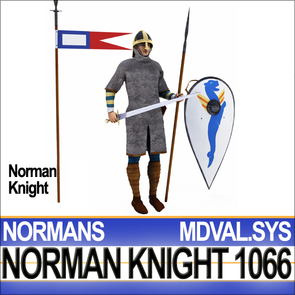 Medieval Knight Props Norman Breton 1066 Poser Daz 3D model_3