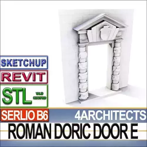Renaissance Doric Door E Revit stl 3D print model