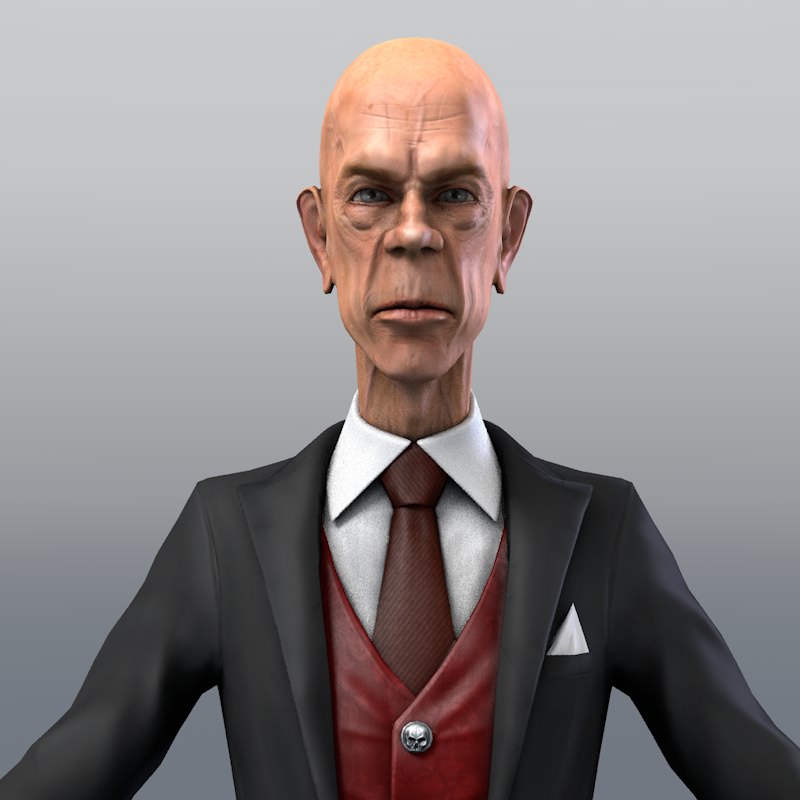 Evil male character Low-poly 3D model_6