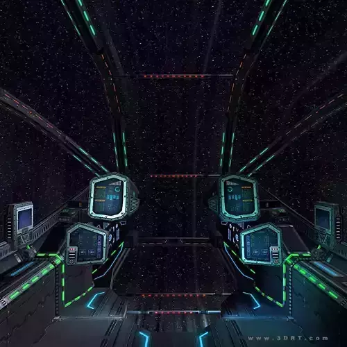 3DRT - Sci-Fi Spacecraft Cockpit 3 Low-poly 3D model 3DRT - Sci-Fi Spacecraft Cockpit 3 Low-poly 3D model