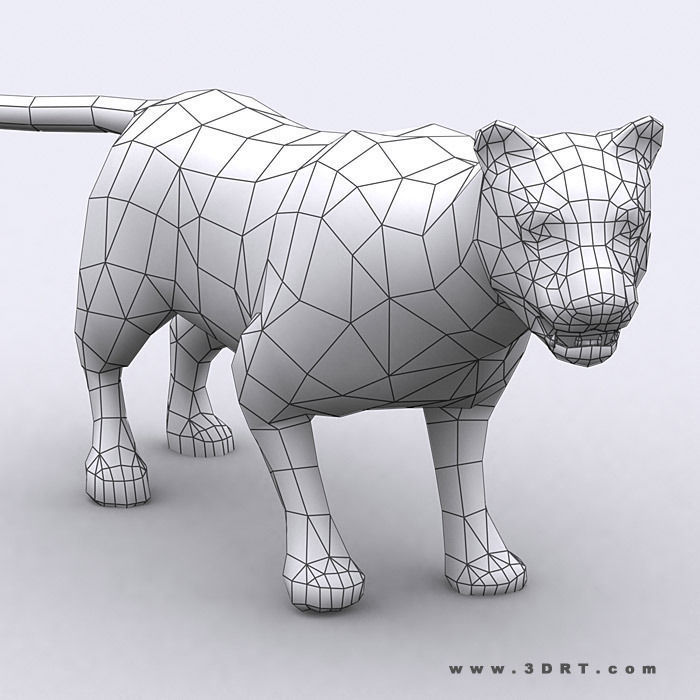 3DRT - Jaguar Low-poly 3D model_2