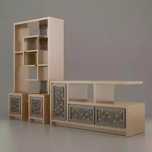 furniture set of with shelves and drawers