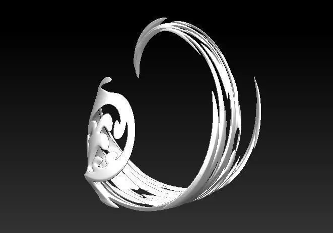 The swan spiral design 3D print model_0
