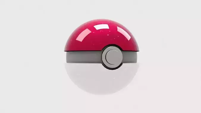 gamer pokemon ball 3D model