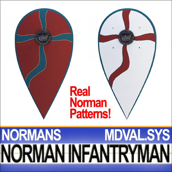 Medieval Norman Infantryman Props Poser Daz 3D model_12