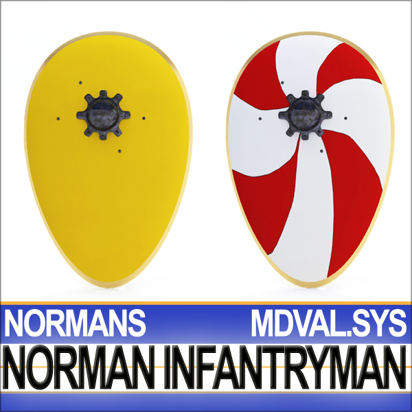 Medieval Norman Infantryman Props Poser Daz 3D model_11