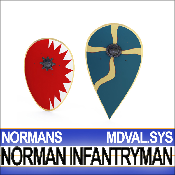 Medieval Norman Infantryman Props Poser Daz 3D model_7