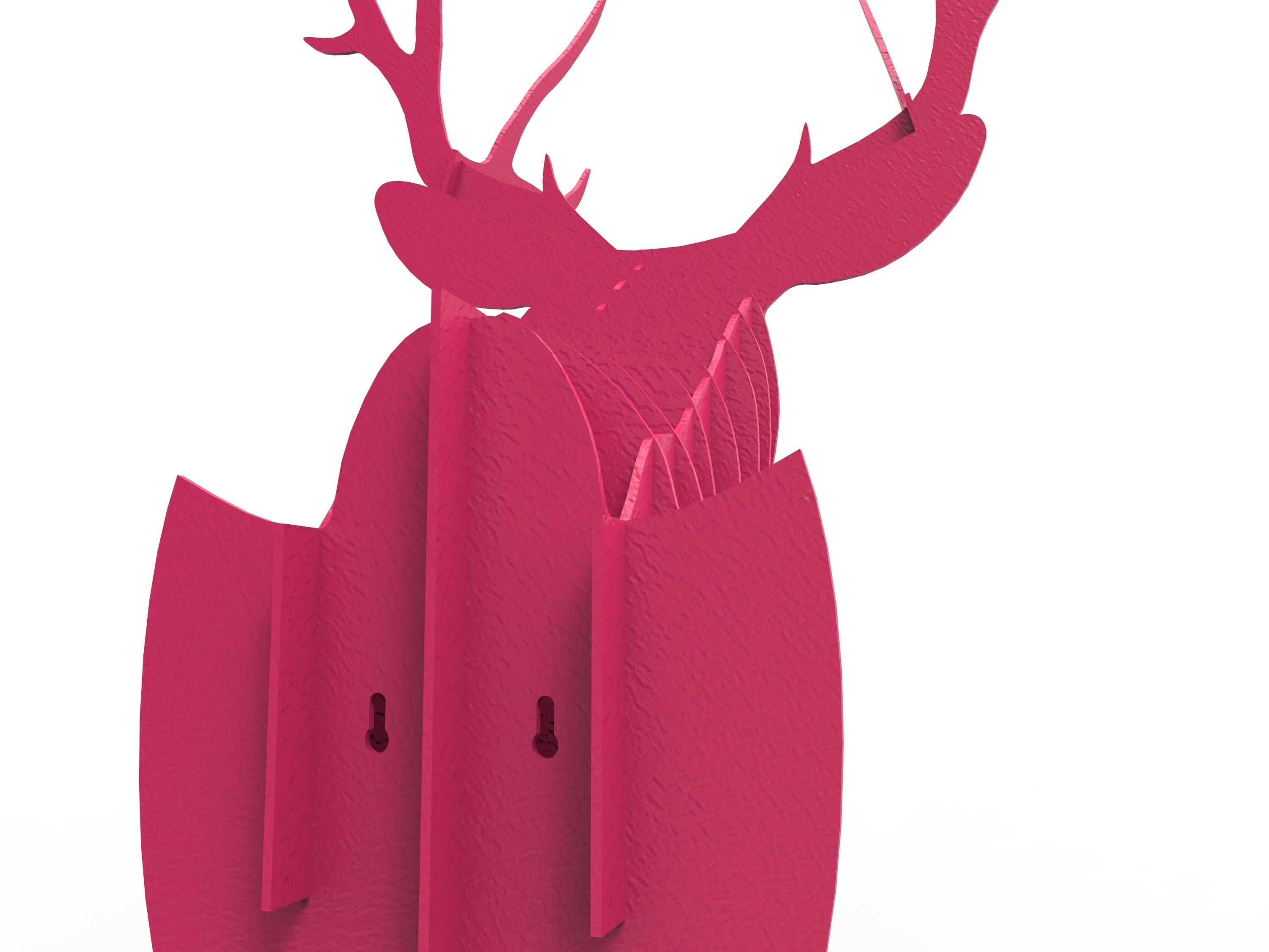 Deer Head Trofy - 3D Print 3D print model_3