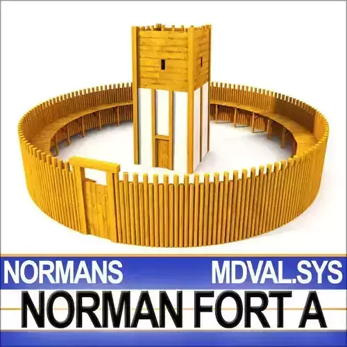 Medieval Norman Fort 3D model