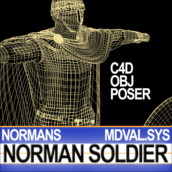 Medieval Norman Soldier Props Poser Daz 3D model_18