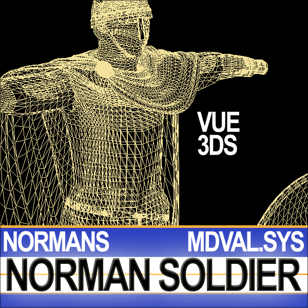 Medieval Norman Soldier Props Poser Daz 3D model_19