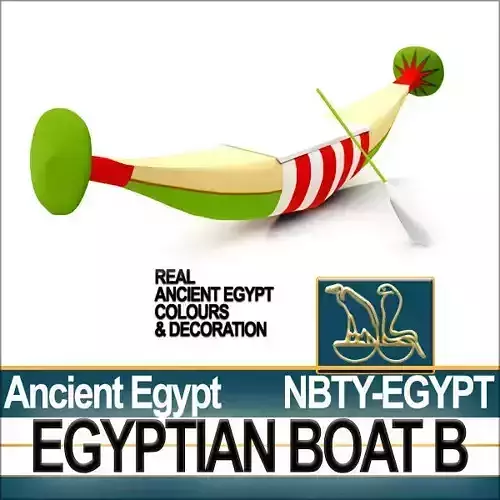 Ancient Egypt Rowboat B 3D model