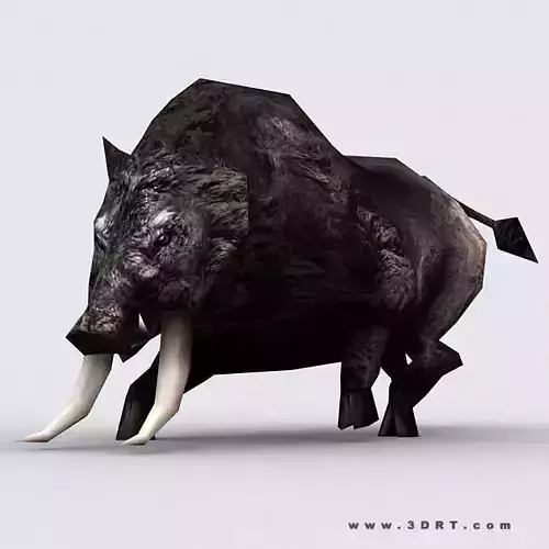 3DRT - Fantasy AAnimal Boar Low-poly 3D model