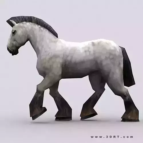 3DRT - Fantasy Animal Horse Low-poly 3D model