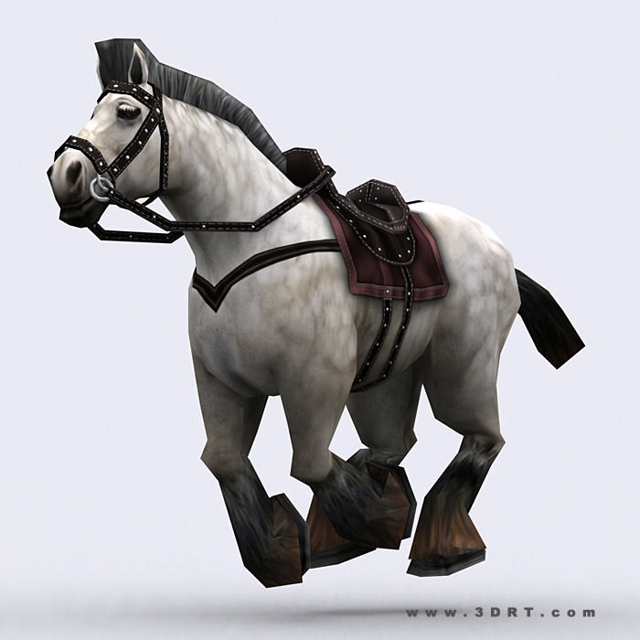 3DRT - Fantasy Mount Horse Low-poly 3D model_2