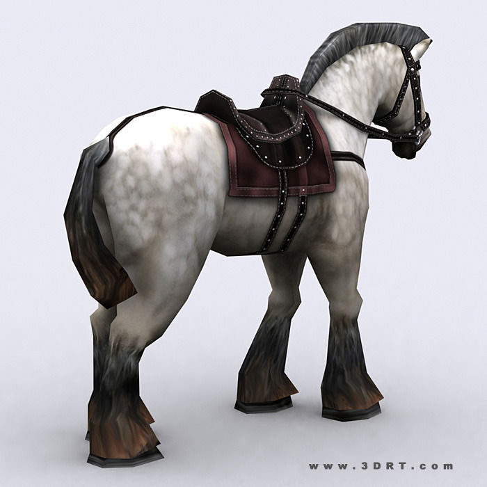 3DRT - Fantasy Mount Horse Low-poly 3D model_3