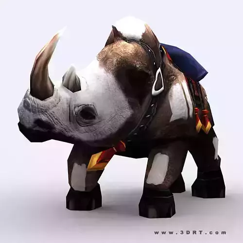 3DRT - Fantasy Mount - Rhino Low-poly 3D model