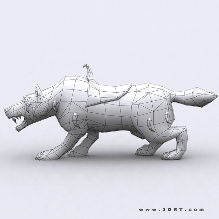 3DRT - Fantasy Mount Wolf  Low-poly 3D model_3