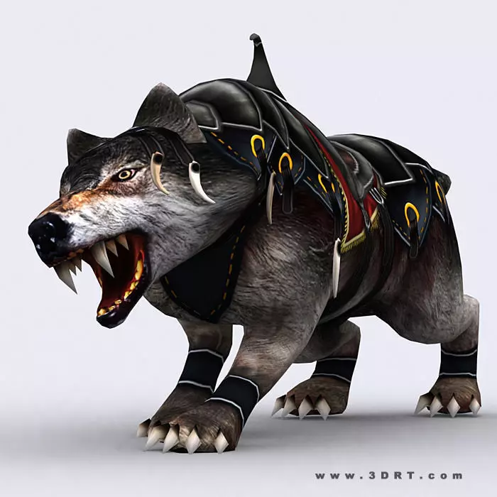 3DRT - Fantasy Mount Wolf  Low-poly 3D model_0
