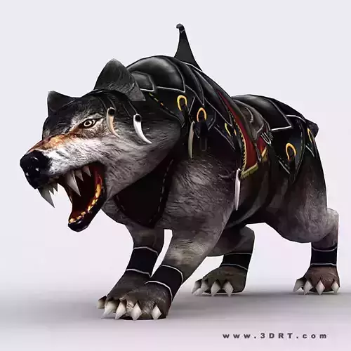 3DRT - Fantasy Mount Wolf  Low-poly 3D model