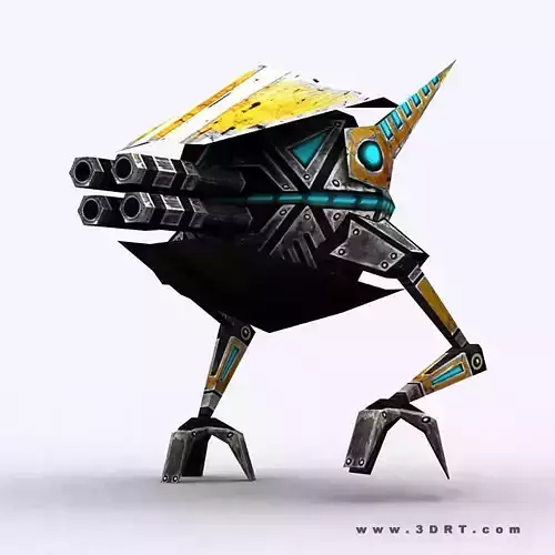 3DRT - Warbot Mechanoid Bug Low-poly 3D model