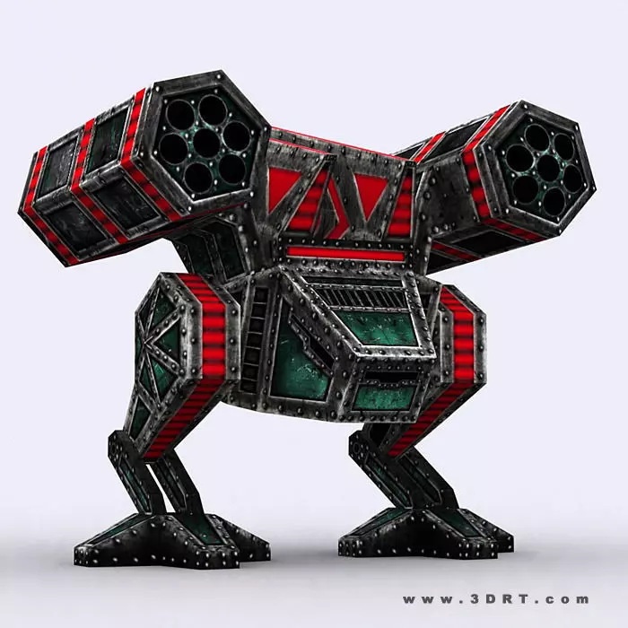 3DRT - Warbot Meachanoid Chicken Low-poly 3D model