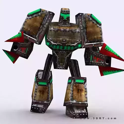 3DRT - Warbot Mechanoid Dagger  Low-poly 3D model