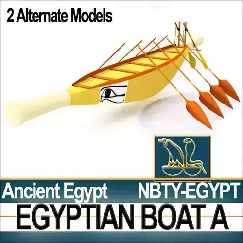 Ancient Egypt Rowboat A 3D model