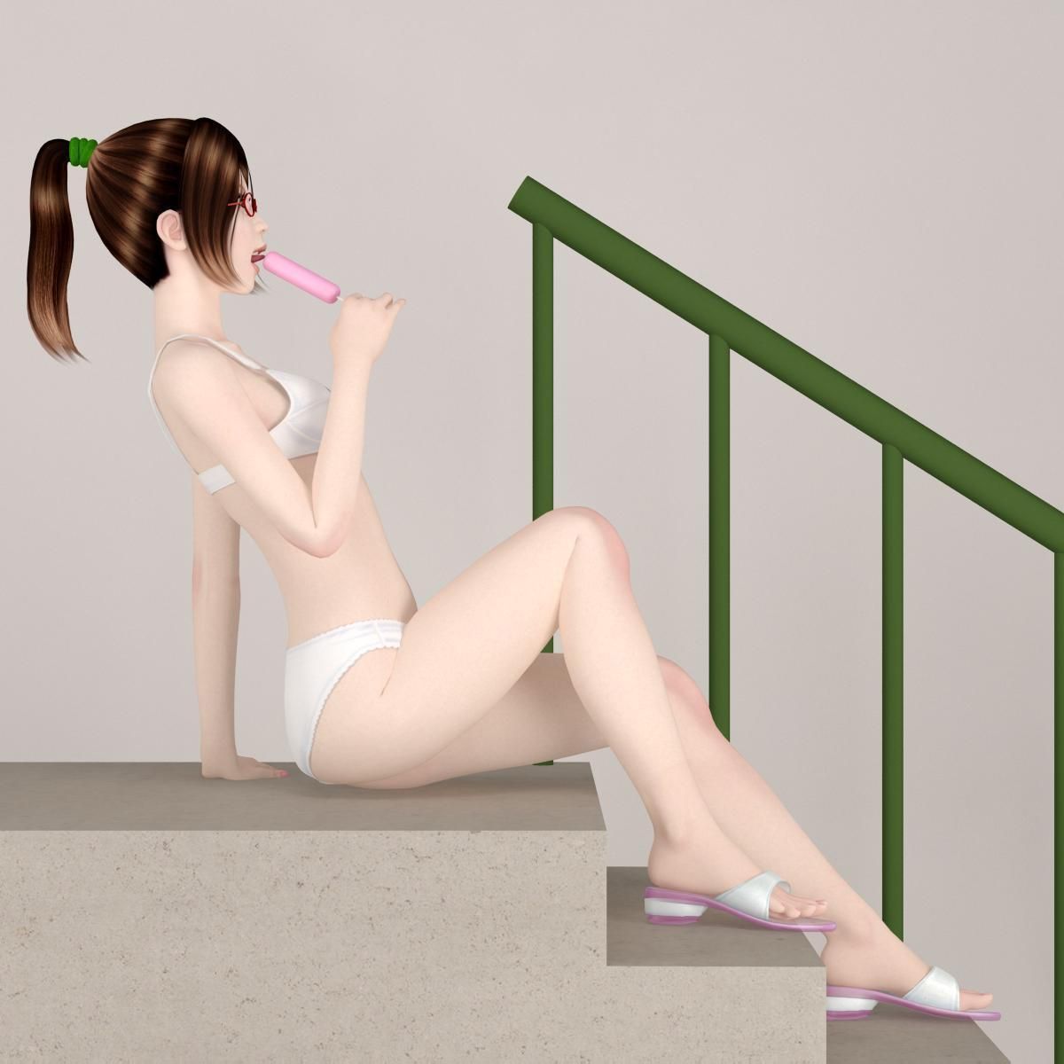 Natsumi dress pose 10 3D model_6