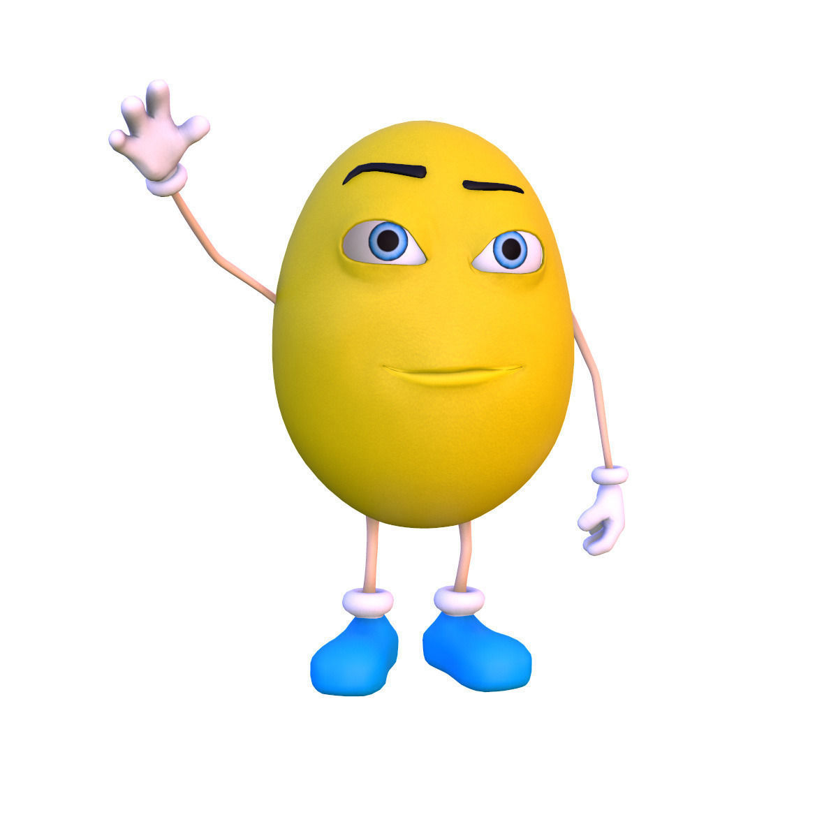 Cartoon Egg Free 3D model_3