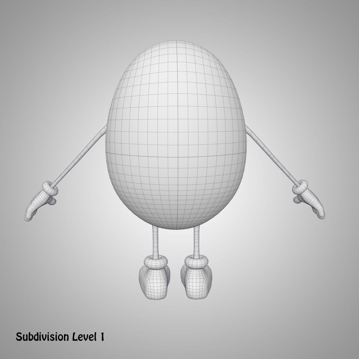 Cartoon Egg Free 3D model_7