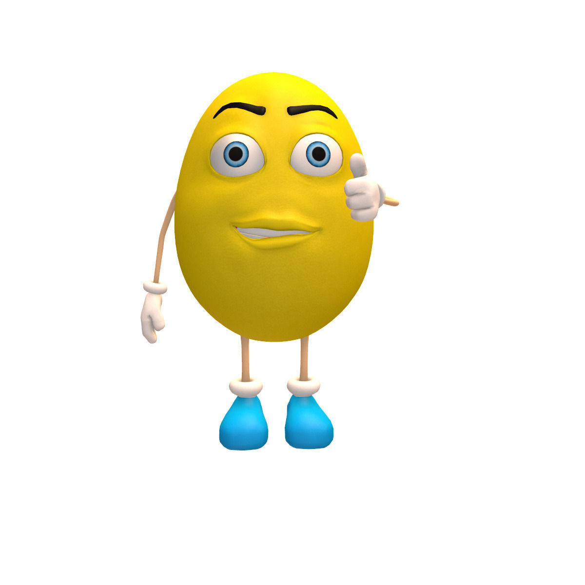 Cartoon Egg Free 3D model_2
