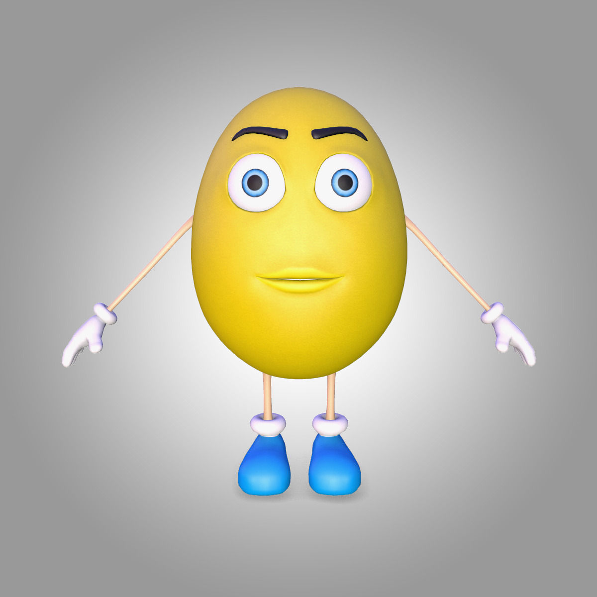 Cartoon Egg Free 3D model_9