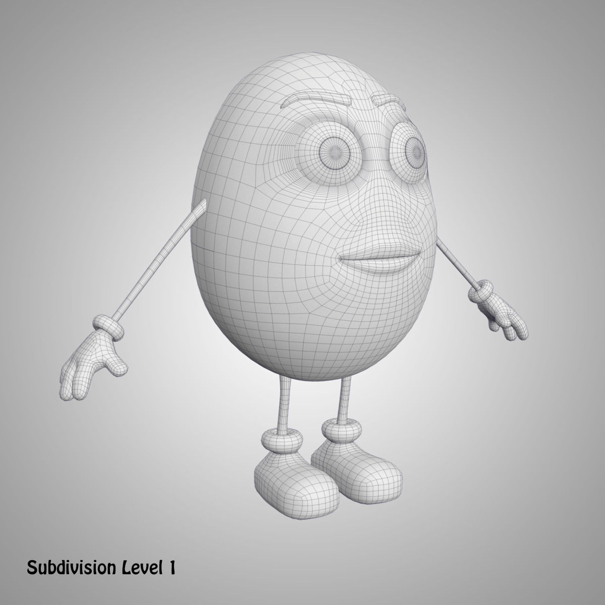 Cartoon Egg Free 3D model_11