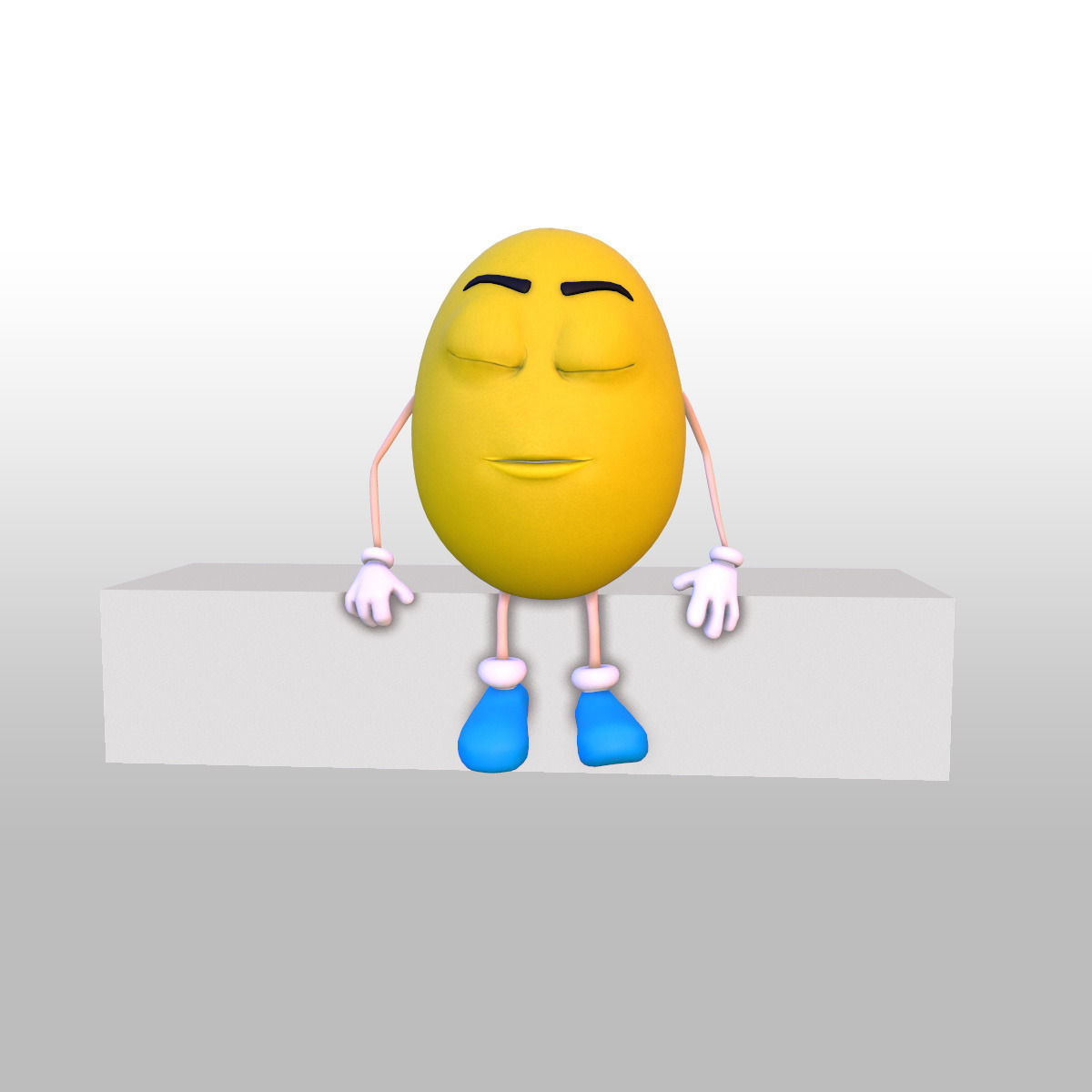 Cartoon Egg Free 3D model_1