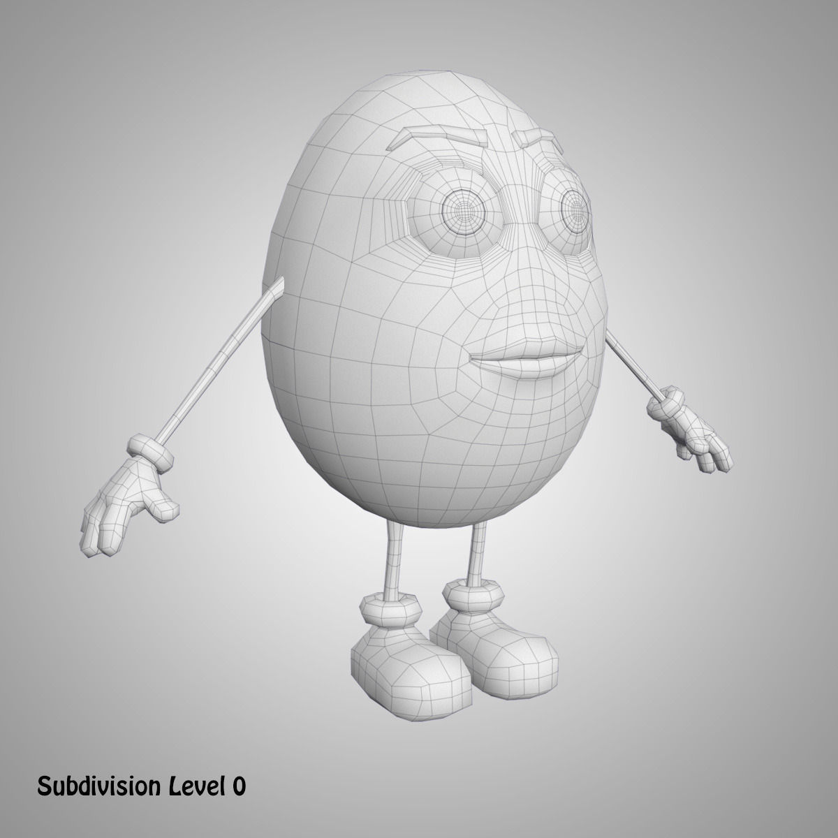 Cartoon Egg Free 3D model_10