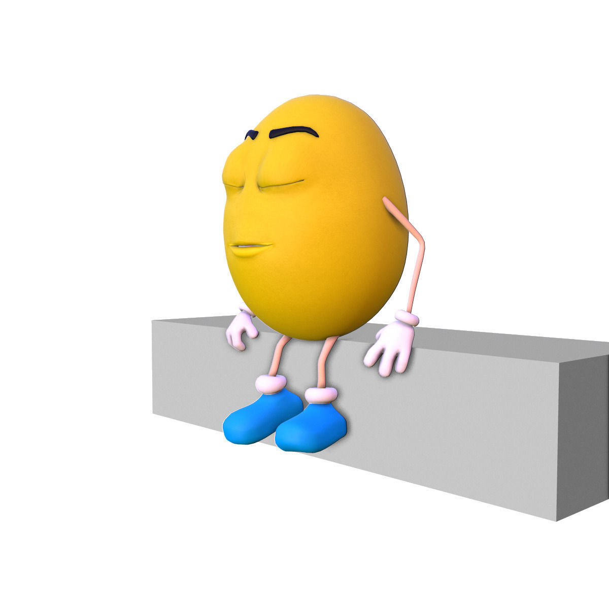 Cartoon Egg Free 3D model_4