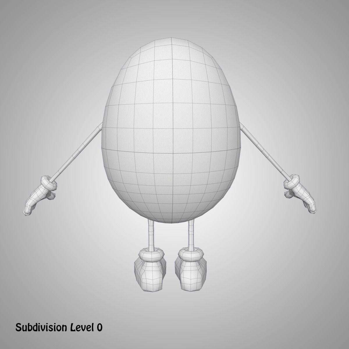 Cartoon Egg Free 3D model_5
