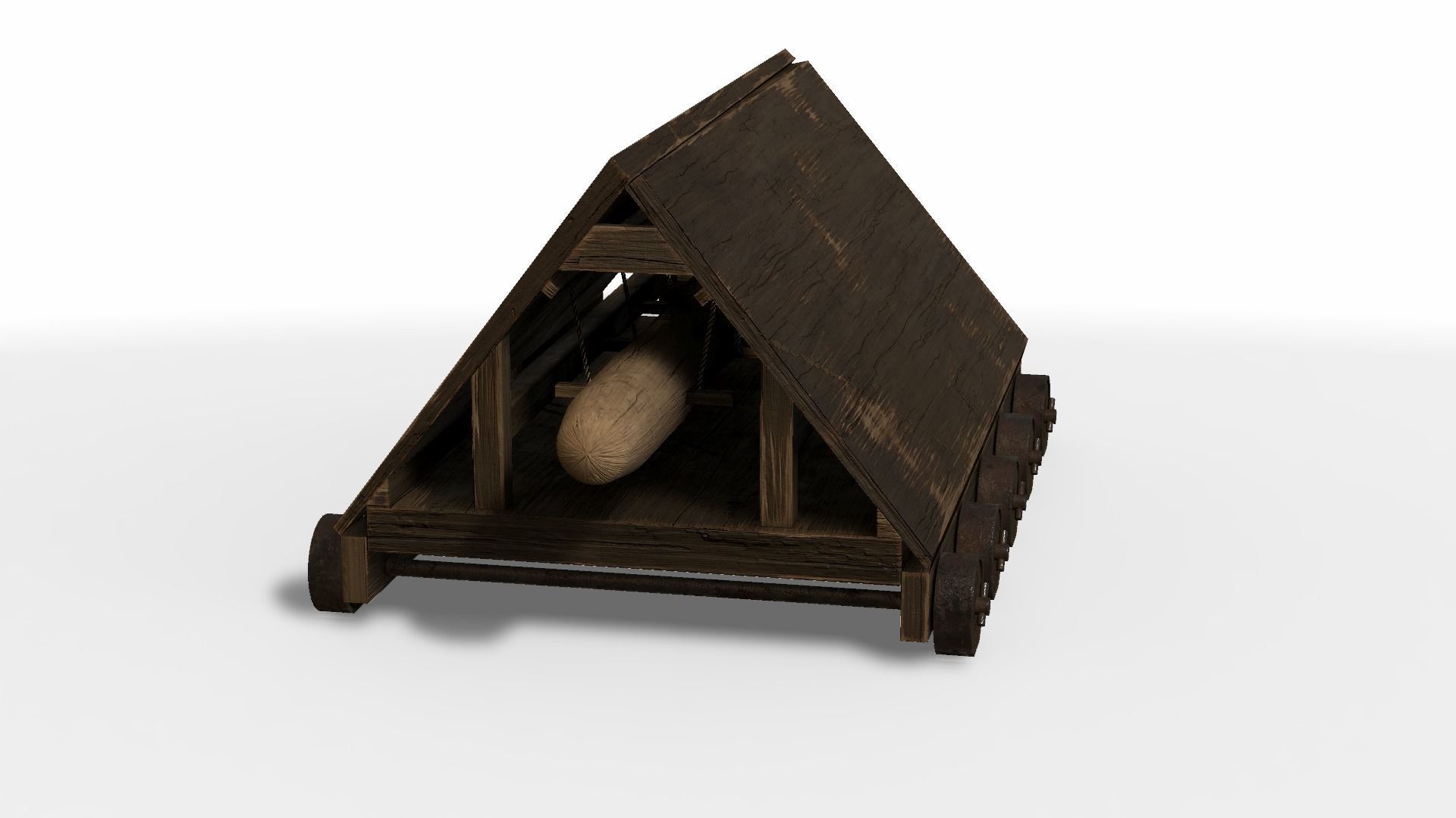 Battering Ram Low-poly 3D model_19