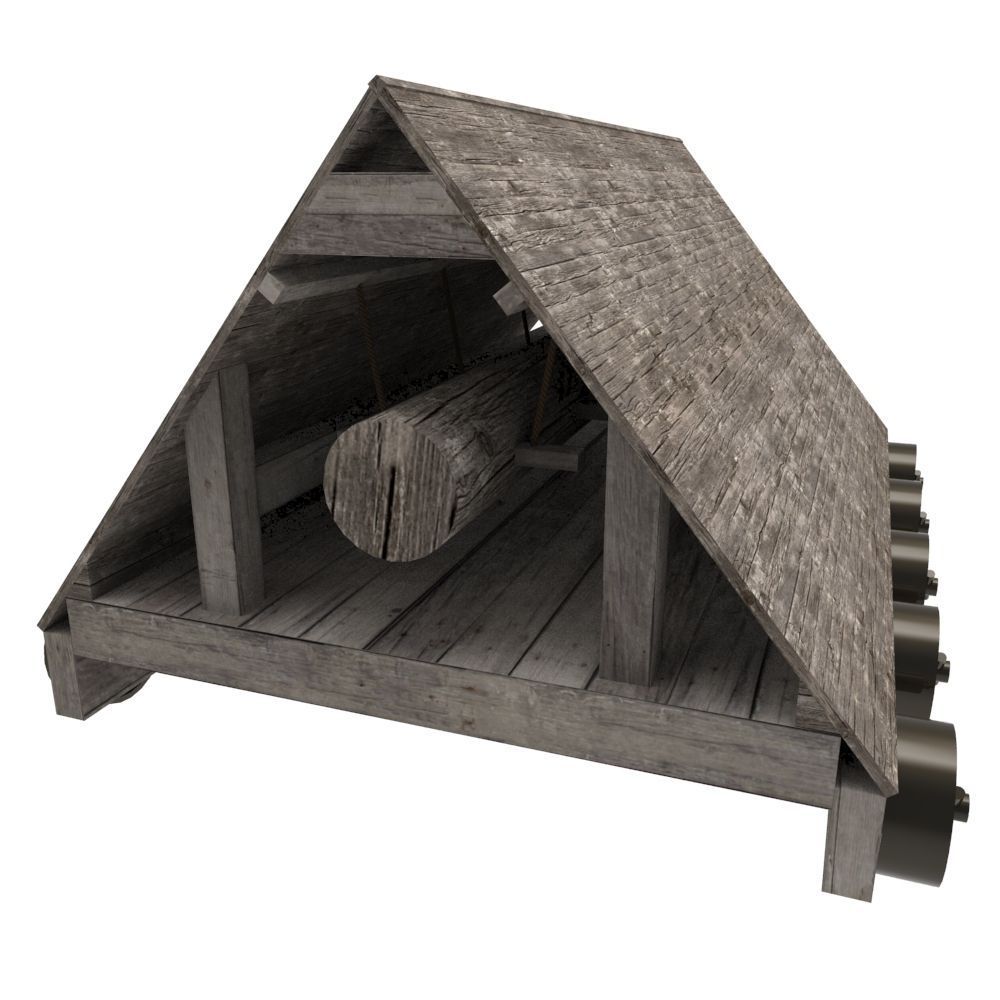 Battering Ram Low-poly 3D model_4