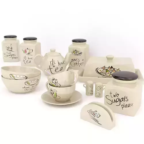 Tea Time Collection 3D model