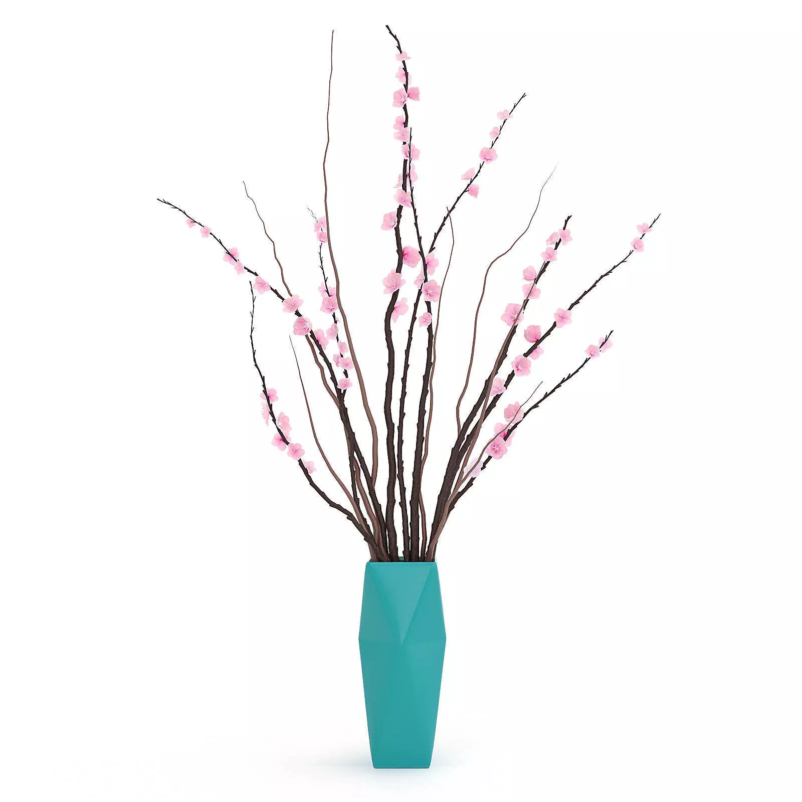 Sakura in a vase 3D model_0