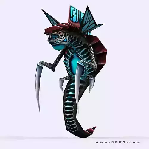 3DRT - Insectoid Monster Snake