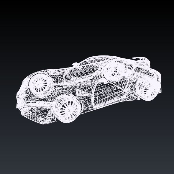 Toyota ft1 concept car restyled 3D model_10