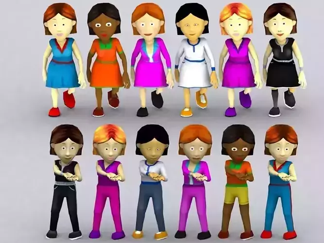 3DRT - Toonworld Characters Females